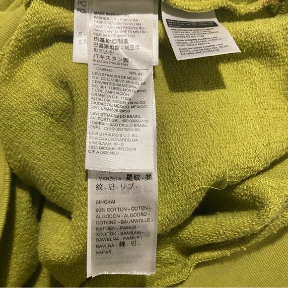 LEVI’S Sz L Vintage Crewneck  Flower Motif Pull On Cropped Sweatshirt Top NEW - Picture 6 of 12